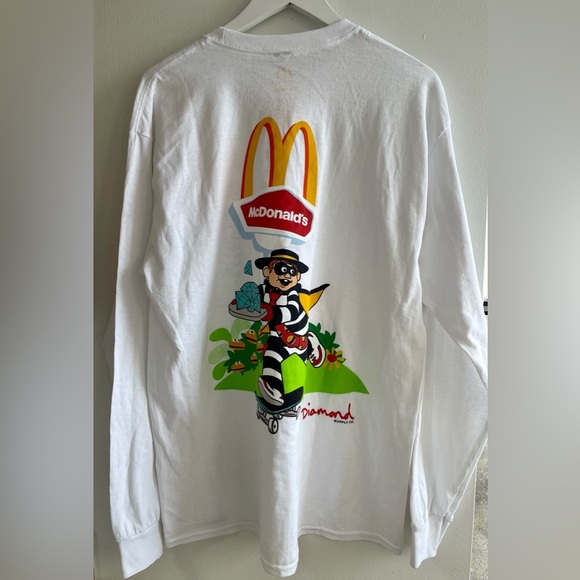 MCDONALD’S Hamburglar X Diamond Co White Tee Shirt Size Large NWOT RARE - Picture 3 of 11